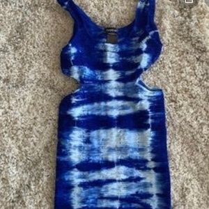 Tie dye bandage dress